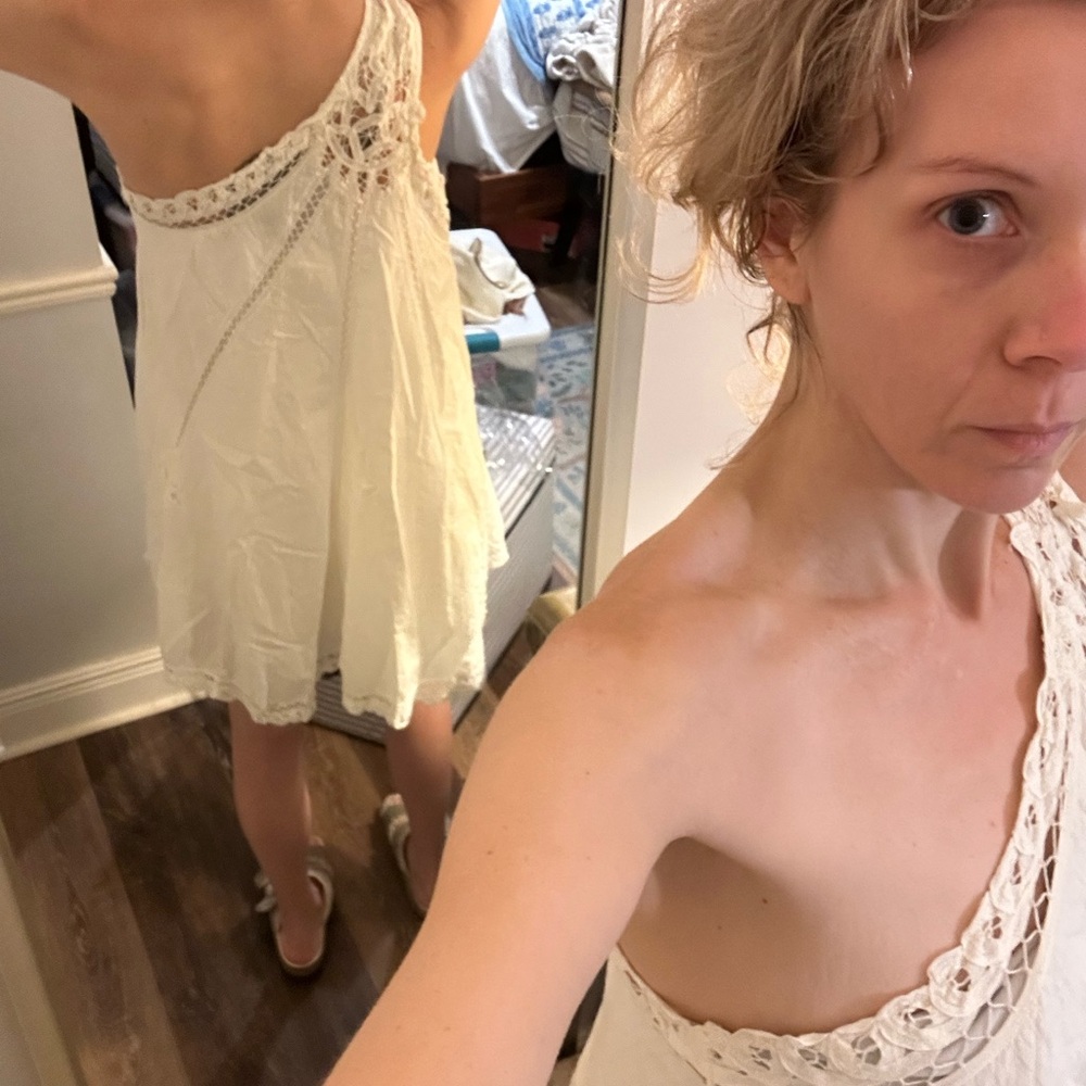 Free People Billie Battenburg One-shoulder Dress size Large - Picture 9 of 14